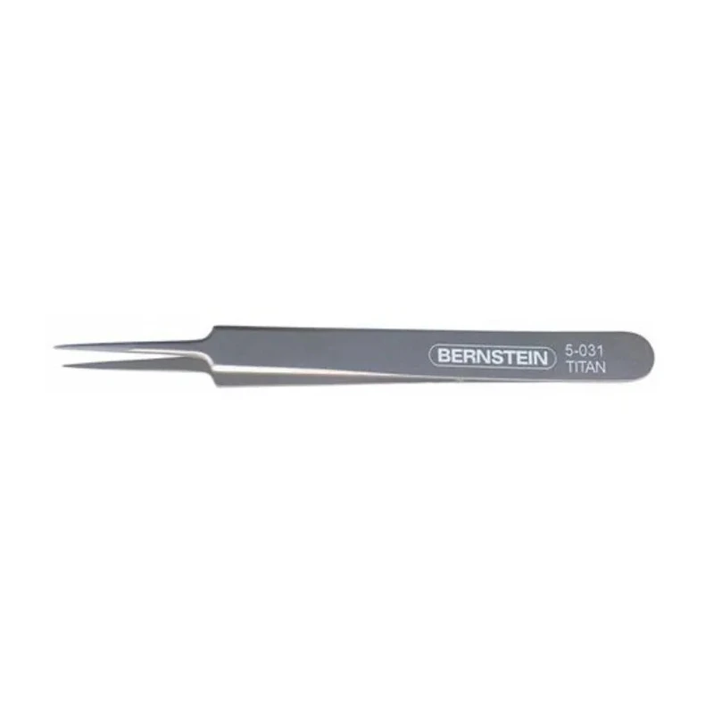 Bernstein 110mm Stainless Steel Pointed ESD Safe Tweezer 5-031