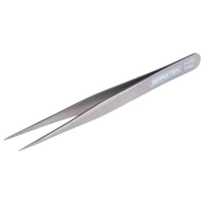 Bernstein 120mm Stainless Steel Pointed ESD Safe Tweezer 5-035