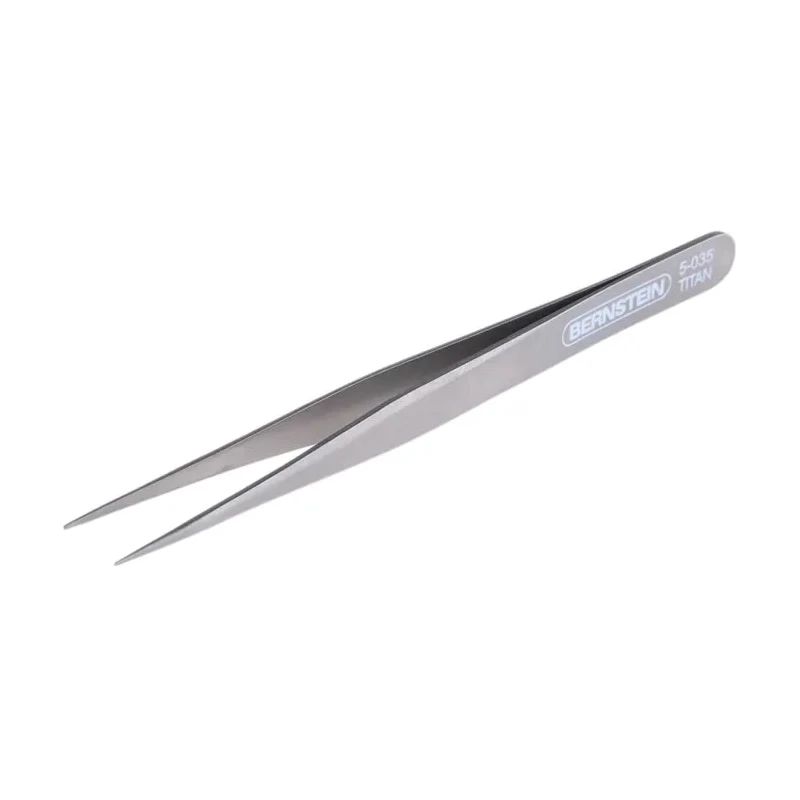 Bernstein 120mm Stainless Steel Pointed ESD Safe Tweezer 5-035