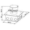 Craig & Derricott Stay Put Control Station Switch, SPDT, Stainless Steel, 9 Cutouts, Red Emergency Stop, IP65 EMSH/P/F1/F/CO