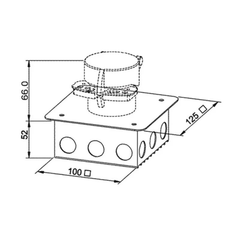 Craig & Derricott Stay Put Control Station Switch, SPDT, Stainless Steel, 9 Cutouts, Red Emergency Stop, IP65 EMSH/P/F1/F/CO