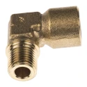 Legris Pneumatic Brass Pipe Fitting 90° Threaded Elbow Male R 1/4 in to Female G 1/4 in 0144 13 13