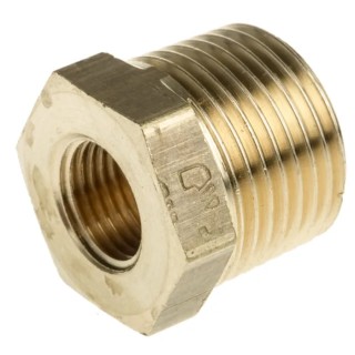 Legris Pneumatic Fitting Brass Threaded Reducer Male R 3/8 in to Female G 1/8 in 0163 17 10