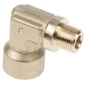 Legris Pneumatic Fitting Brass Pipe Fitting 90° Threaded Elbow Male R 1/8 in to Female G 1/8 in 0144 10 10