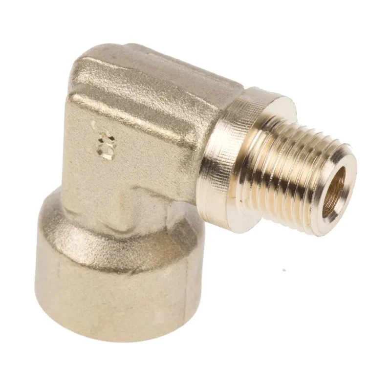 Legris Pneumatic Fitting Brass Pipe Fitting 90° Threaded Elbow Male R 1/8 in to Female G 1/8 in 0144 10 10