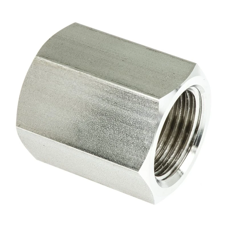Legris Pneumatic Stainless Steel Pipe Fitting Straight Hexagon Coupler Female G 1/2 in x Female G 1/2 in 1855 21 21