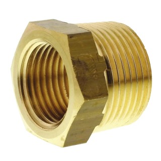 Legris Pneumatic Brass Pipe Fitting Threaded Reducer Male R 3/4 in to Female G 1/2 in 0163 27 21