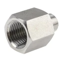 Legris Pneumatic Stainless Steel 316L Straight Hexagon Pipe Fitting Male 1/8 in x Female G 1/4 in 150 bar 1861 10 13