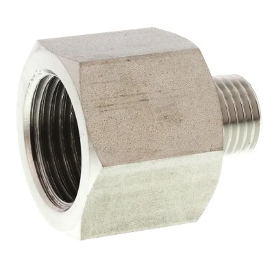 Legris Pneumatic Stainless Steel Pipe Fitting Straight Hexagon Male 1/4 in x Female G 1/2 in 1861 13 21