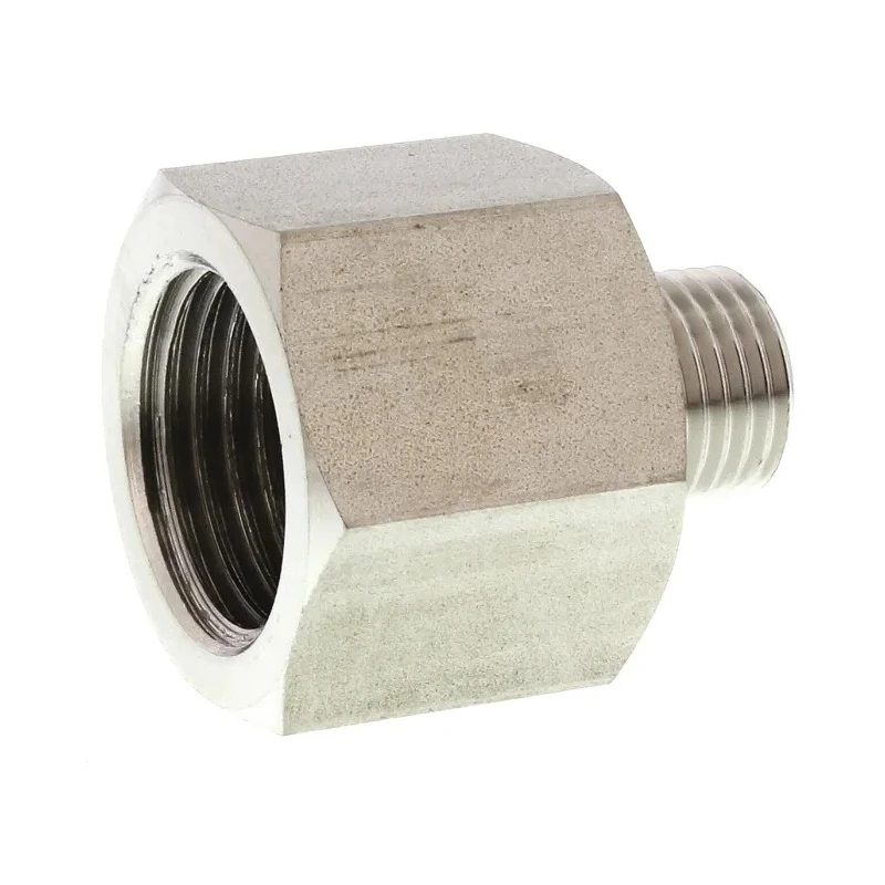 Legris Pneumatic Stainless Steel Pipe Fitting Straight Hexagon Male 1/4 in x Female G 1/2 in 1861 13 21