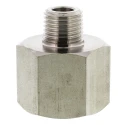 Legris Pneumatic Stainless Steel Pipe Fitting Straight Hexagon Male 1/4 in x Female G 1/2 in 1861 13 21