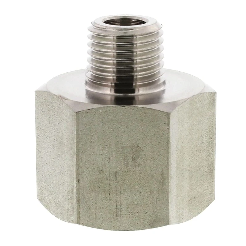 Legris Pneumatic Stainless Steel Pipe Fitting Straight Hexagon Male 1/4 in x Female G 1/2 in 1861 13 21