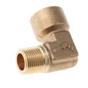 Legris Pneumatic Fitting Brass Pipe Fitting 90° Threaded Elbow Male R 3/8 in to Female G 3/8 in 0144 17 17