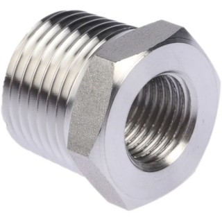 Legris Pneumatic Fitting Stainless Steel Pipe Fitting Straight Hexagon Reducer Male 1/2 in x Female G 1/4 in 1863 21 13