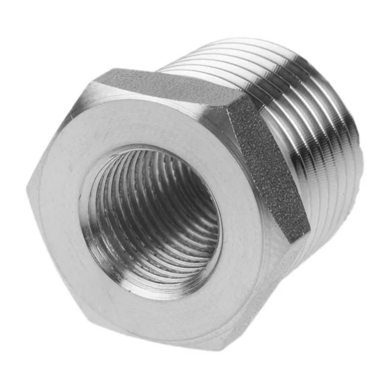 Legris Pneumatic Fitting Stainless Steel Pipe Fitting Straight Hexagon Reducer Male 1/2 in x Female G 1/4 in 1863 21 13
