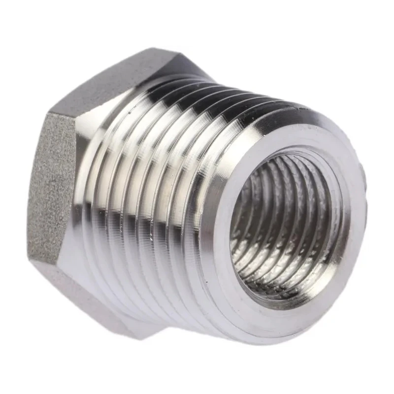 Legris Pneumatic Fitting Stainless Steel Pipe Fitting Straight Hexagon Reducer Male 1/2 in x Female G 1/4 in 1863 21 13