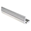 RS PRO Aluminium Carrying Handle Anodised Silver Material, Screw Fixing, 140mm Width, 32mm Height 237-621