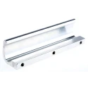 RS PRO Aluminium Carrying Handle Anodised Silver Material, Screw Fixing, 140mm Width, 32mm Height 237-621