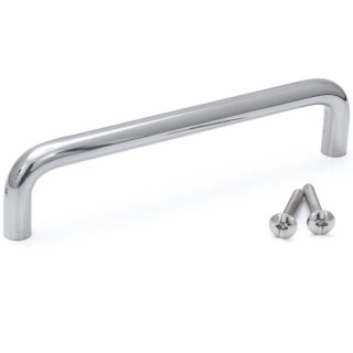 RS PRO Anodised Silver Stainless Steel Arch Shape Handle 30 mm Height, 9 mm Width, 104 mm Length 237-895