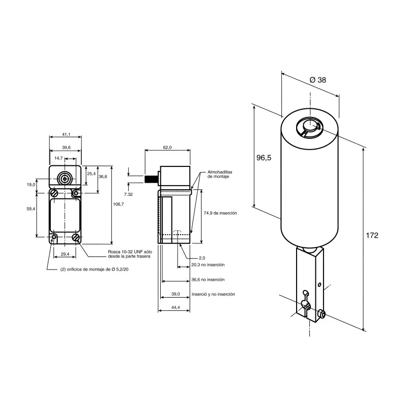 Honeywell Technologies HDLS Series Roller Lever Limit Switch SPDT 10A 240V AC IP67 Die Cast Zinc Epoxy Coated LS3A3K-7AA