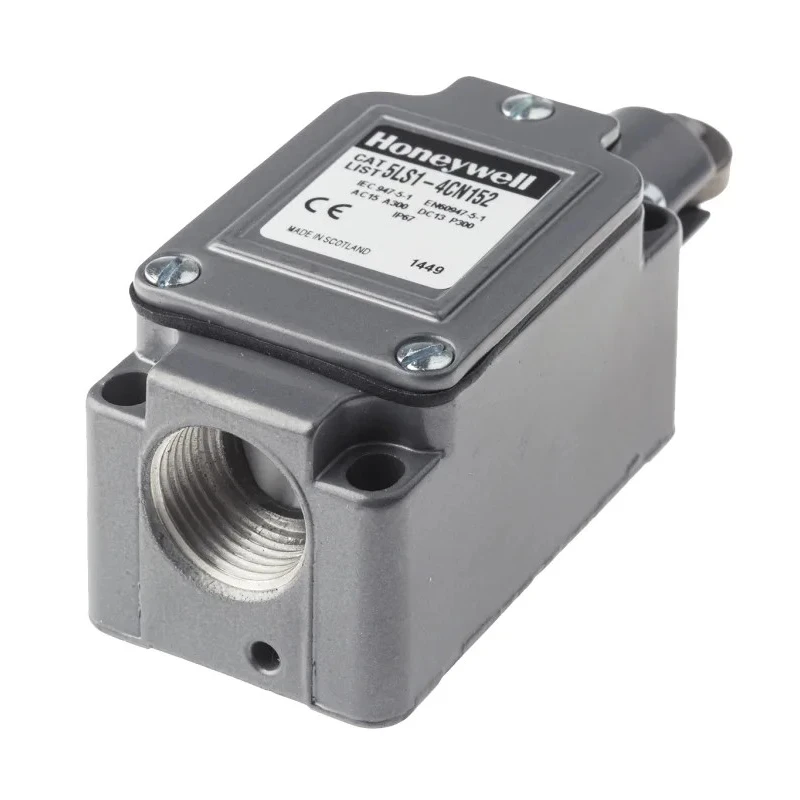 Honeywell Technologies LS Series Top-roller Plunger Limit Switch, SPDT, IP67, Die Cast Zinc Housing, 240V AC, 6A 5LS1-4CN152