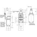 Honeywell Technologies LS Series Top-roller Plunger Limit Switch, SPDT, IP67, Die Cast Zinc Housing, 240V AC, 6A 5LS1-4CN152