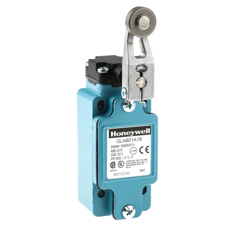 Honeywell Technologies GLA Series Roller Lever Limit Switch, 1 NO/1 NC (SPDT), IP67, Die Cast Zinc Housing, 600V AC, 6A 