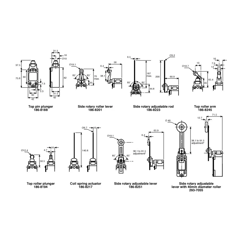 Honeywell Technologies GLA Series Roller Lever Limit Switch, 1 NO/1 NC (SPDT), IP67, Die Cast Zinc Housing, 600V AC, 6A 