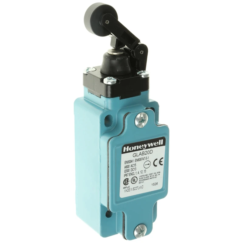 Honeywell Technologies GLA Series Plunger Limit Switch, DPDT, IP67, Die Cast Zinc Housing, 600V AC, 6A GLAB20D