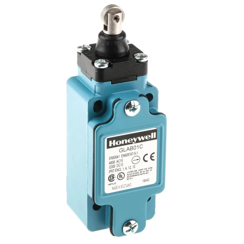 Honeywell Technologies GLA Series Plunger Limit Switch 1 NO/1 NC SPDT Snap Action IP67 Die Cast Zinc Housing 600V AC 6A 