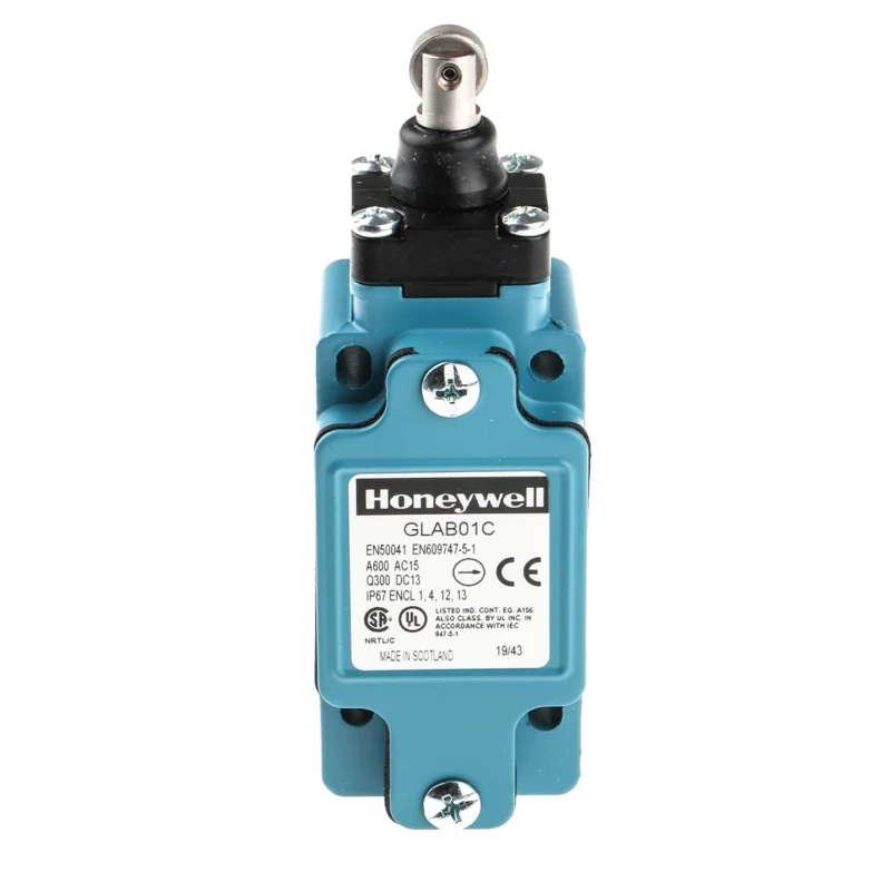 Honeywell Technologies GLA Series Plunger Limit Switch 1 NO/1 NC SPDT Snap Action IP67 Die Cast Zinc Housing 600V AC 6A 