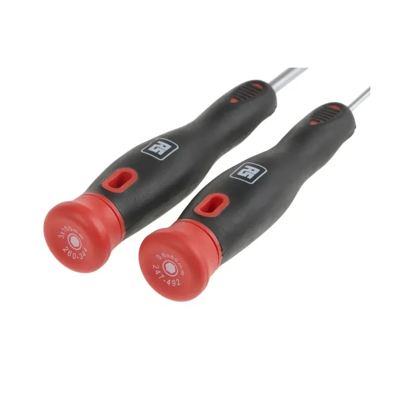 RS PRO Hexagon Precision Screwdriver Set, 7-Piece, Tip Sizes 0.6 to 3.0 mm 243-686