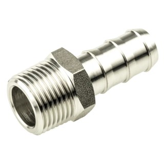 Legris Pneumatic Stainless Steel Pipe Fitting Straight Hexagon Adapter Male Threaded 3/8 in x Male 1823 10 17