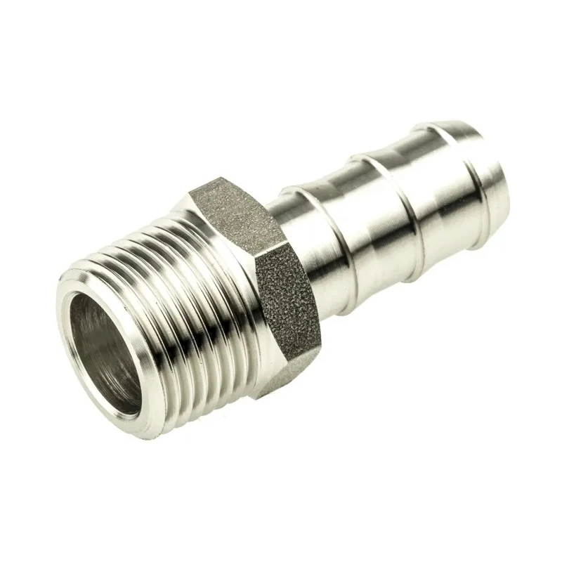 Legris Pneumatic Stainless Steel Pipe Fitting Straight Hexagon Adapter Male Threaded 3/8 in x Male 1823 10 17