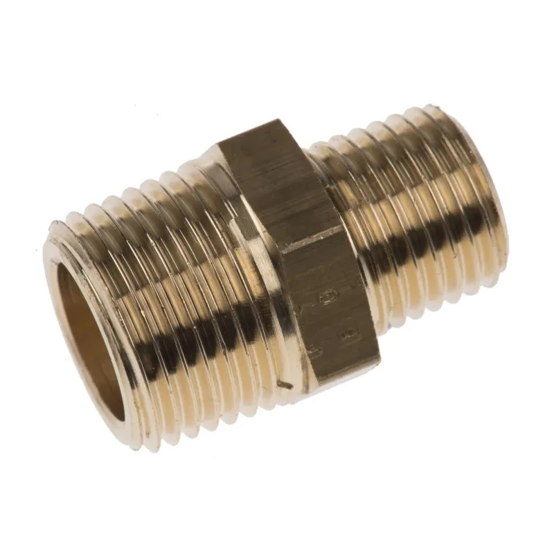 Legris Pneumatic Brass Pipe Fitting Straight Threaded Adapter Male R 3/8 in to Male R 1/4 in 0121 17 13