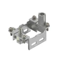 HARTING Metal Frame HAN Modular Series Thread Size M3 4 Way, Grey Die Cast Zinc, Size 6B 09140060303
