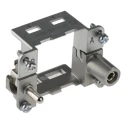 HARTING Metal Frame HAN Modular Series Thread Size M3 4 Way, Grey Die Cast Zinc, Size 6B 09140060303