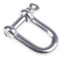 RS PRO D-Shackle Stainless Steel, Screw Pin, 0.25 t Safe Working Load, 10 mm Diameter, 20 mm Jaw Width 312-3516