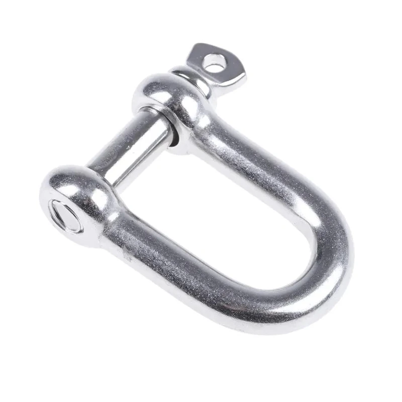 RS PRO D-Shackle Stainless Steel, Screw Pin, 0.25 t Safe Working Load, 10 mm Diameter, 20 mm Jaw Width 312-3516
