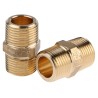 Legris Pneumatic Brass Pipe Fitting Straight Threaded Adapter Male R 3/8 in to Male R 3/8 in 0121 17 17