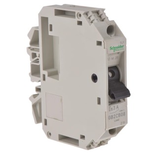 Schneider Electric TeSys GB2 Thermal Circuit Breaker 3A Current Rating 1-Pole DIN Rail Mount GB2CB08