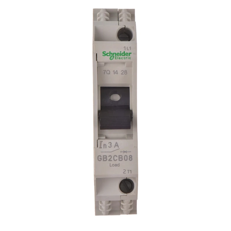 Schneider Electric TeSys GB2 Thermal Circuit Breaker 3A Current Rating 1-Pole DIN Rail Mount GB2CB08