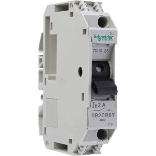 Schneider Electric TeSys GB2 Thermal Circuit Breaker 2A Current Rating 1-Pole DIN Rail Mount GB2CB07