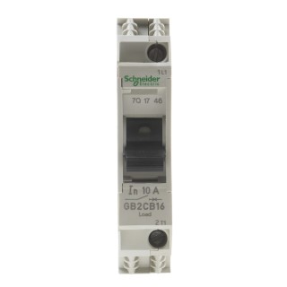 Schneider Electric TeSys GB2 Thermal Circuit Breaker 10A Current Rating 1-Pole DIN Rail GB2CB16