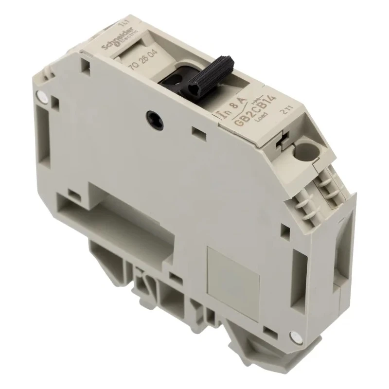 Schneider Electric TeSys GB2 Thermal Circuit Breaker 8A 1-Pole DIN Rail Mount GB2CB14