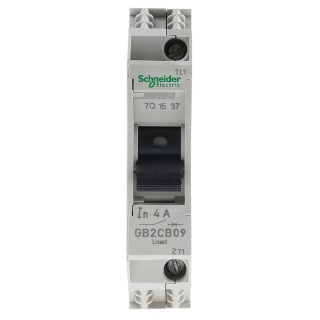 Schneider Electric TeSys TeSyS GB2 Thermal Circuit Breaker 4A Current Rating 1-Pole DIN Rail Mount GB2CB09