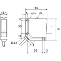 Baumer Diffuse Photoelectric Sensor Block Sensor 25 to 300 mm PNP Output IP67 OHDM 16P5001