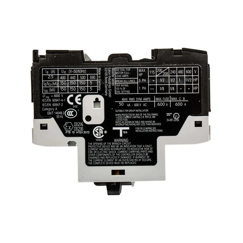 Eaton Motor Protection Circuit Breaker 1.6A to 2.5A, 3 Poles, 690V AC, Current Transformer Sensing 088913 PKZM0-2,5-T