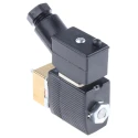 Burkert Brass 2 Port Normally Closed Solenoid Valve 24V DC, 1.2mm Orifice, 12 bar Max Pressure 134115