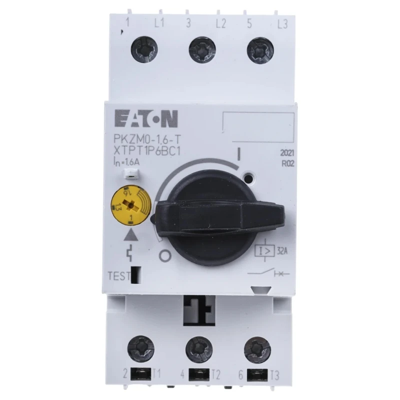 Eaton Motor Protection Circuit Breaker 1A to 1.6A 690V AC 3 Poles Current Transformer Sensing PKZM 0 088912 PKZM0-1,6-T